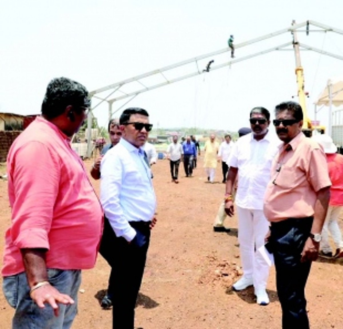 Team Sawant inspects venue and preparation  for PM’s visit