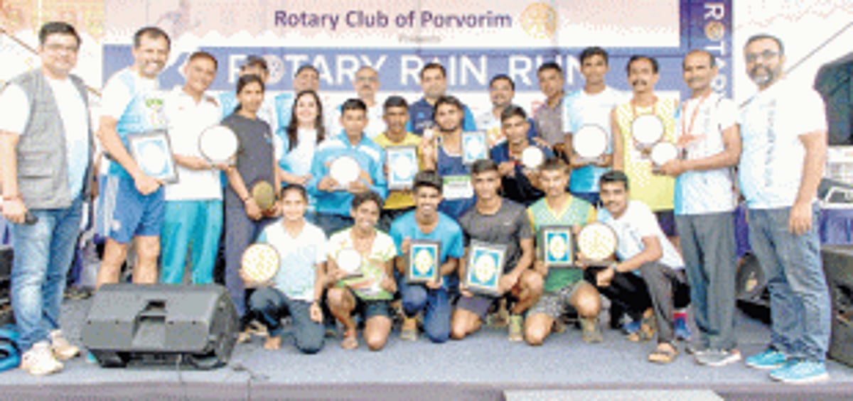 Teddy, Meghana and Lingaras win Rotary Rain Run half marathons