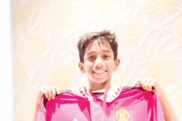 Teenager Aaryav selected  for Man United camp