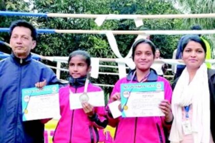 Tejaswini, Radhika selected for State level Mahakumbh contest