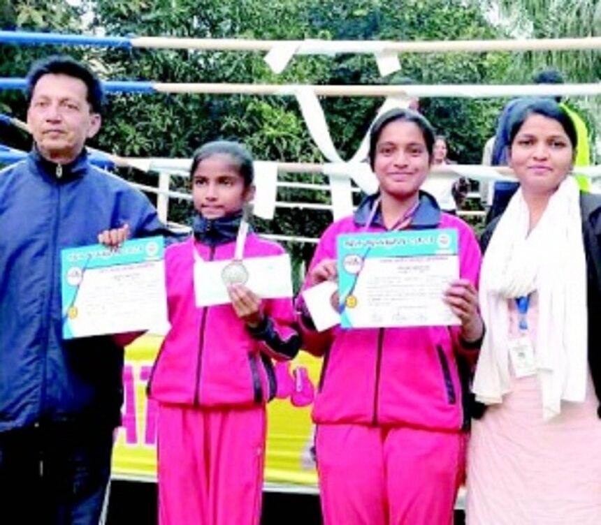 Tejaswini, Radhika selected for State level Mahakumbh contest