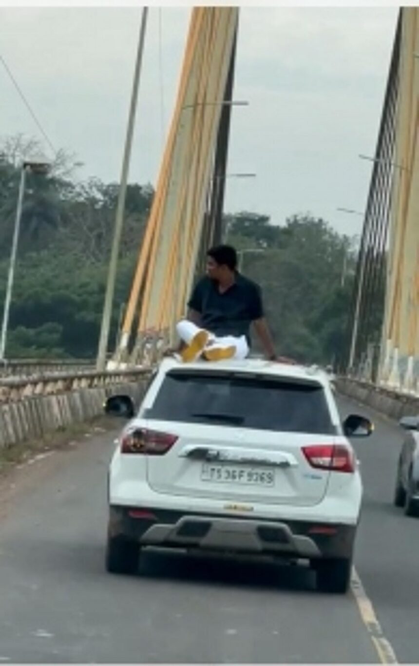 Telangana Native Arrested for Reckless Car Stunt Police