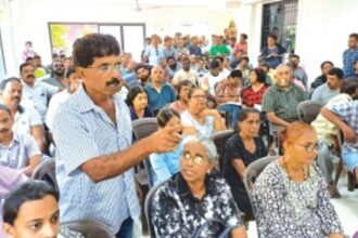 Tempers flare as locals discuss water shortage, power-cuts and illegal constructions at Siolim