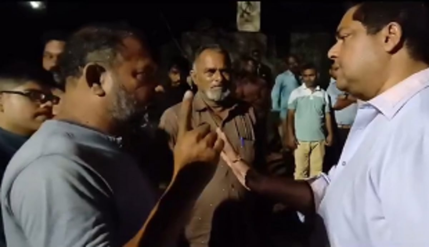 Tense Exchange Between Curtorim MLA Reginaldo Lourenco and Locals Over Sonsodo Waste Spillage