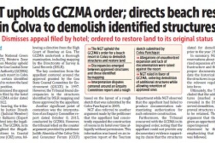 Tension as district officials attempt to seal illegal structures at Colva resort, thwarted by Supreme Court stay