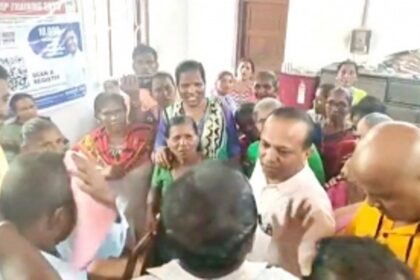 Tension at Bhoma as NHAI officials conduct  NH widening survey under police protection