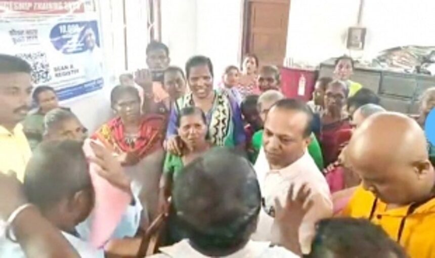 Tension at Bhoma as NHAI officials conduct NH widening survey under police protection