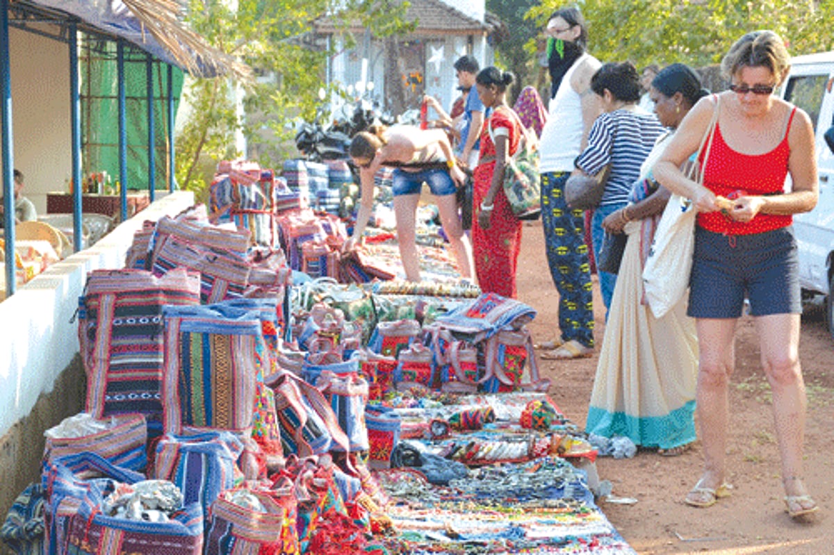 The Anjuna flea market continues to be an attraction for foreigners to pick up small items for their personal use...
