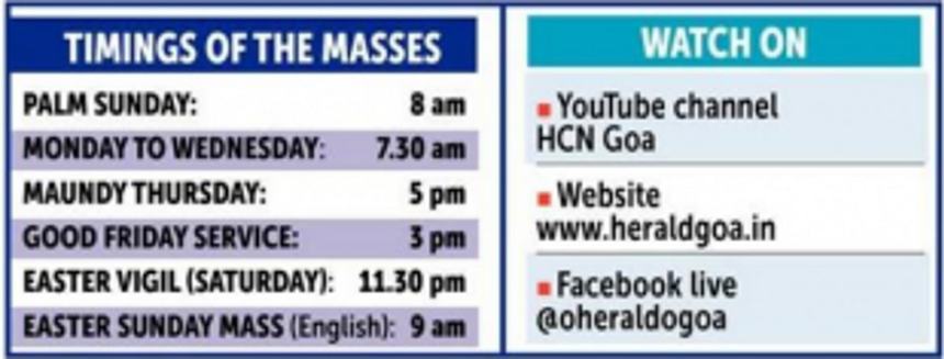 The Holy Week, on Herald's digital channels