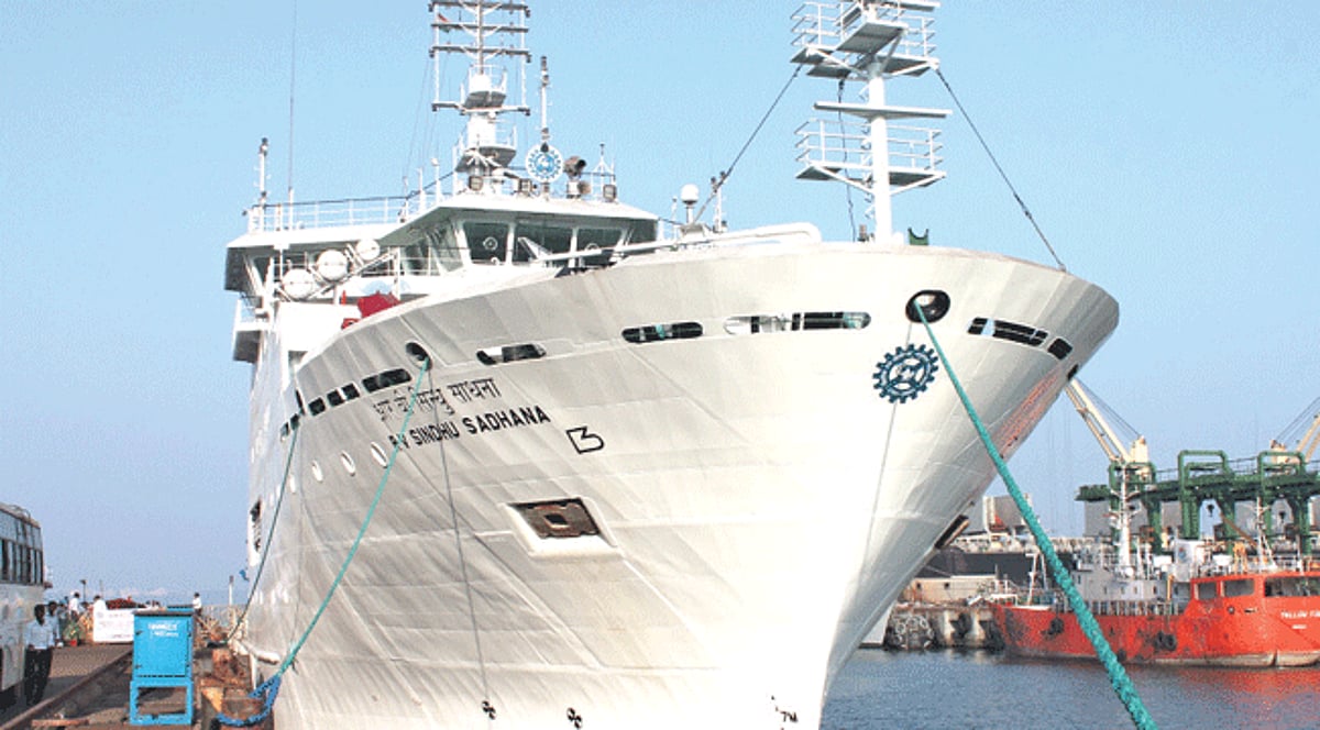 The R V Sindhu Sadhana NIO research ship which has been officially handed over to the NIO.