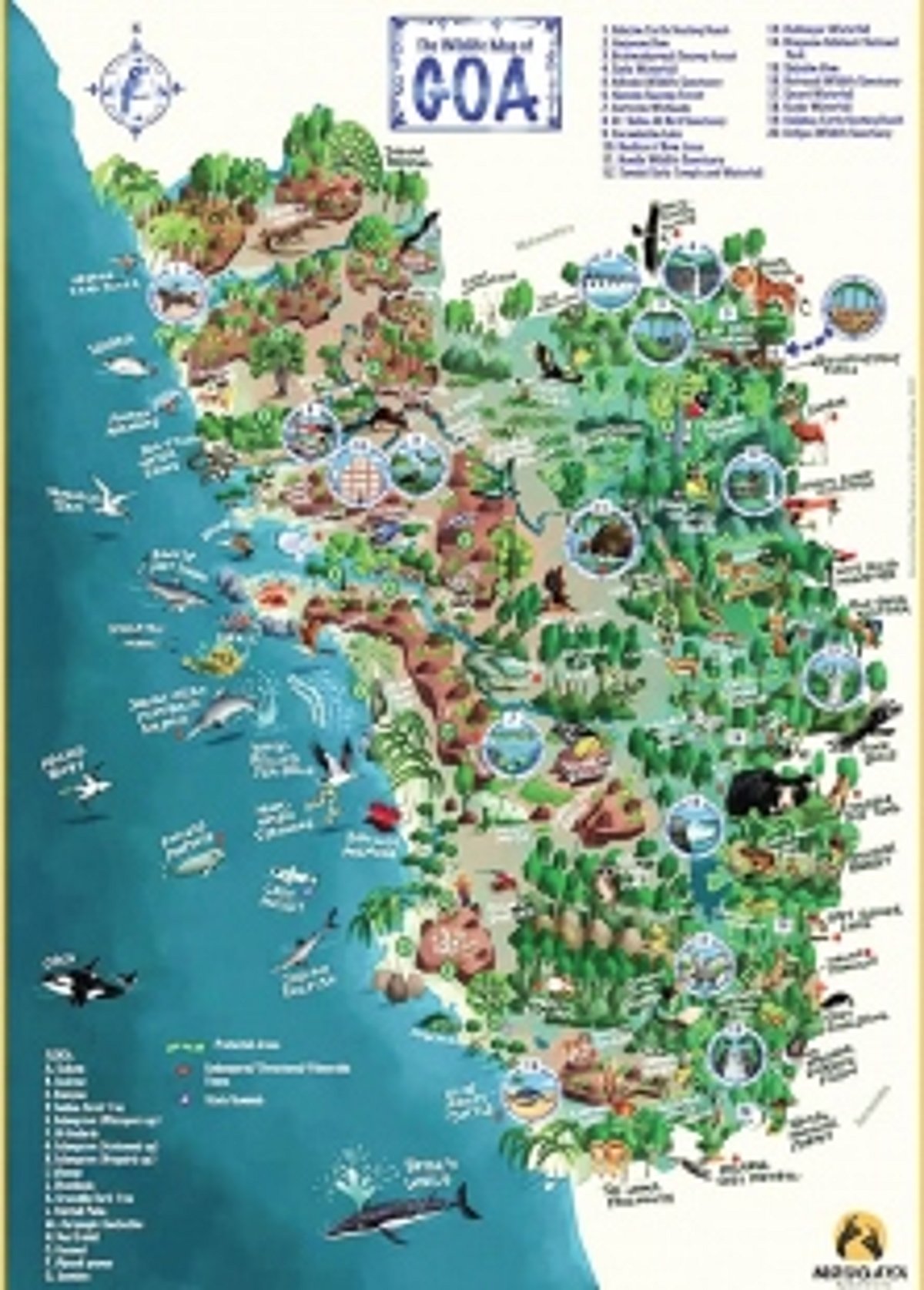The Wildlife Map of Goa – a visual and educative treat