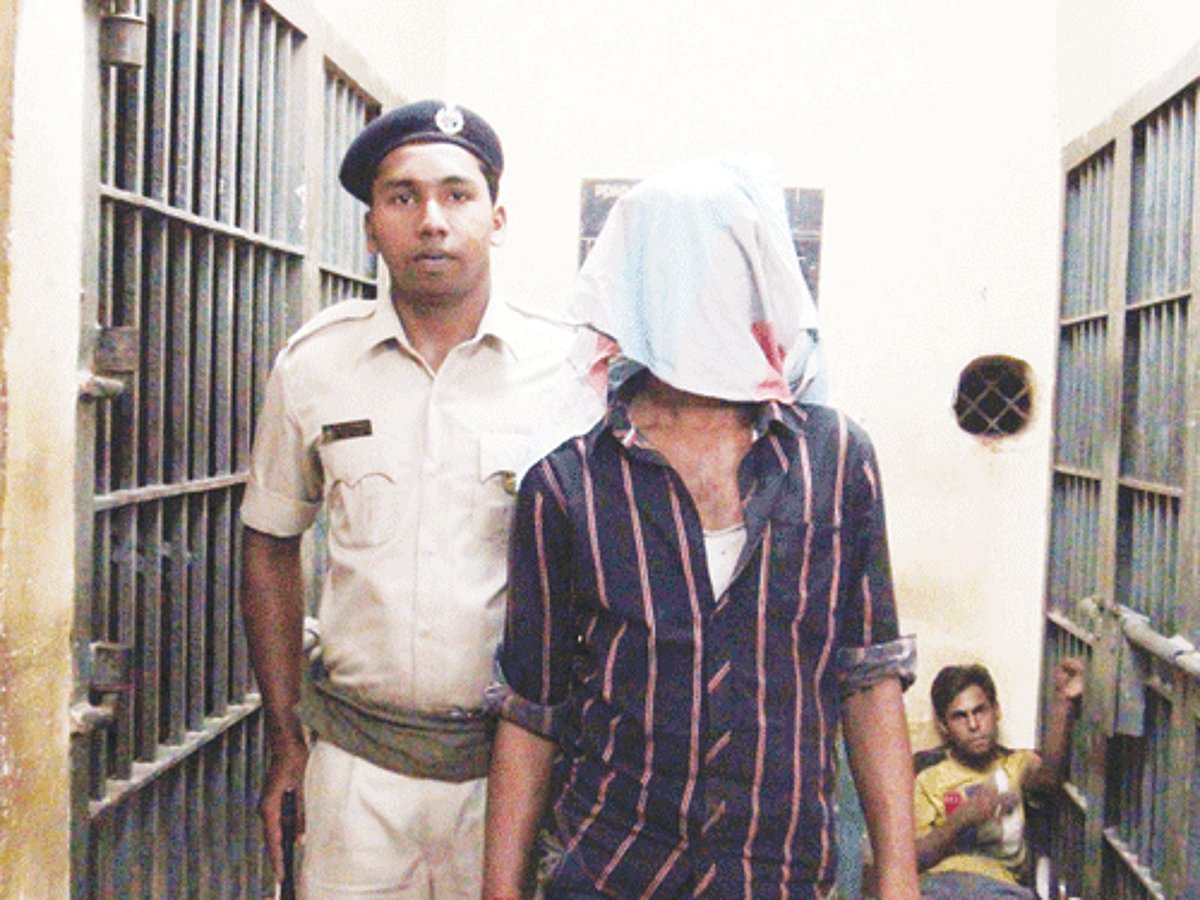 The accused arrested on charges of sexually abusing a four-year-old girl at Marcaim on Sunday.