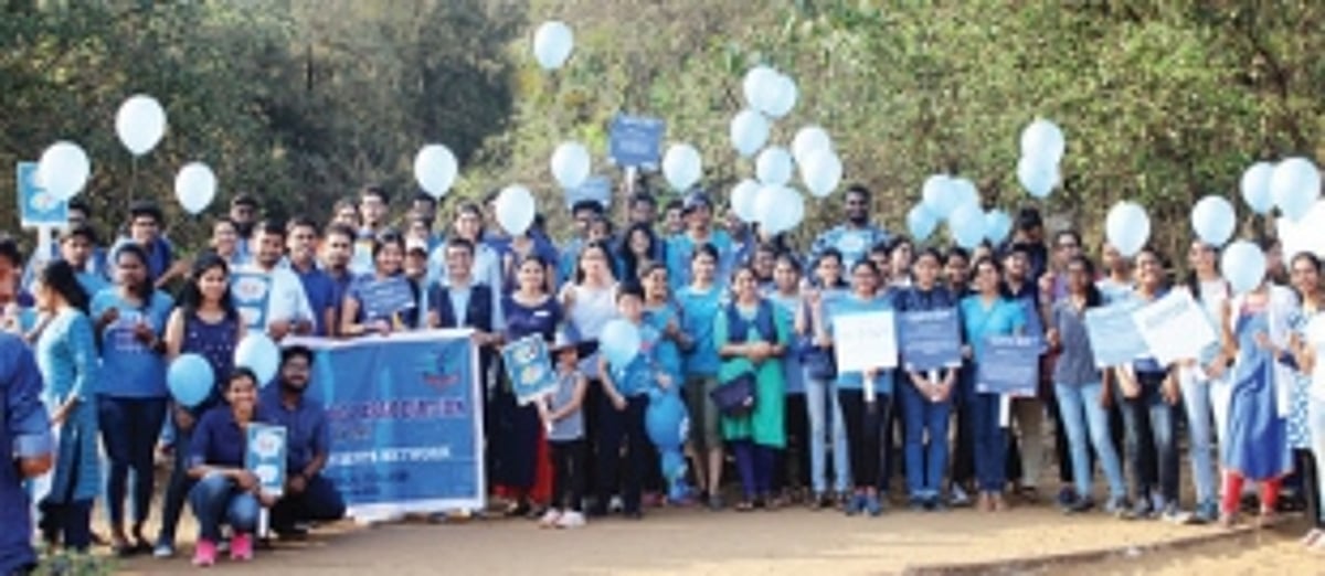 The blue walk