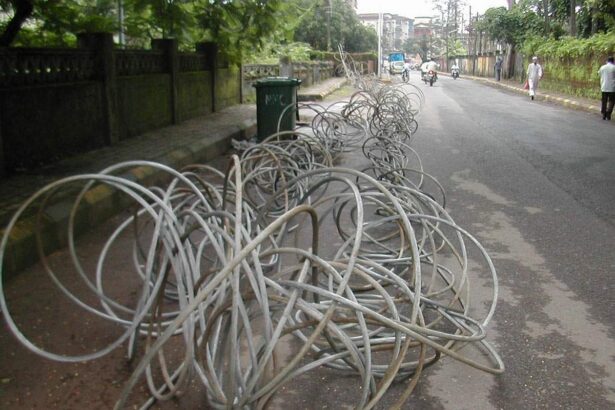 The conductors that were left on the road by miscreants after they failed in their bid to burgle the goods at the Power House.