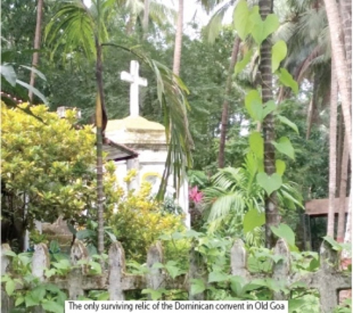 The extinct convent of Old Goa which formed the black priests well ahead of USA
