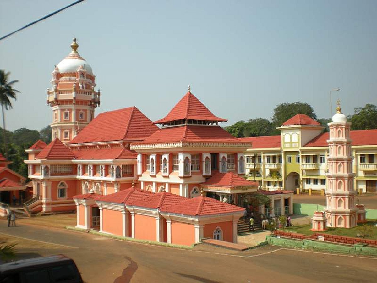 The famour Shree Shantadurga Kunkalikar temple all decked up for the Zatra festival.    Photo by Santosh Mirajkar