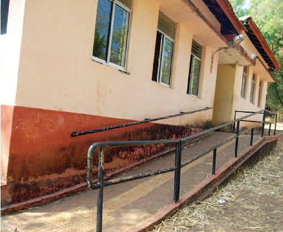 The handicapped-friendly polling booth equipped with a ramp at one of the polling stations at Agonda, Canacona constituency.
