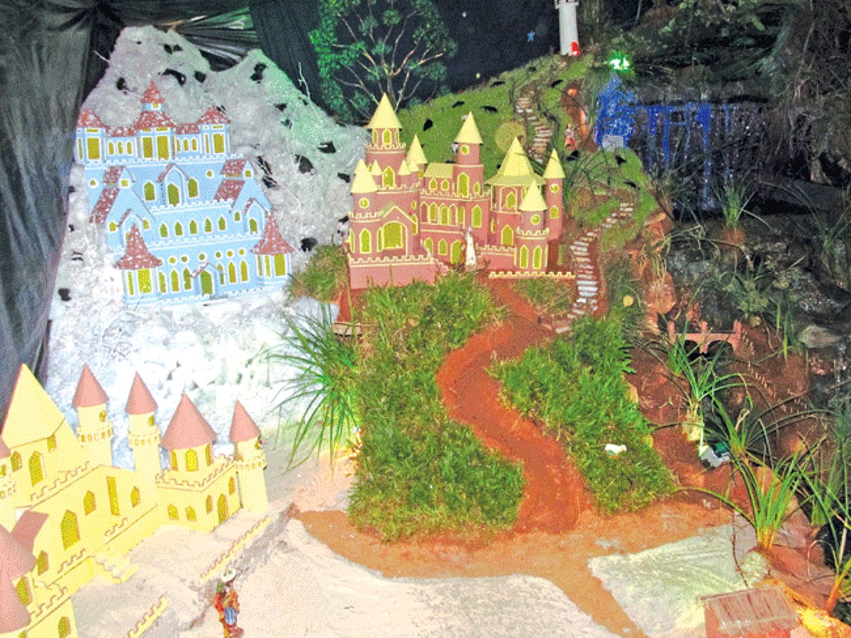 The nativity crib set up by Herrick Caldeira & Group at Santa Cruz, Ponda.