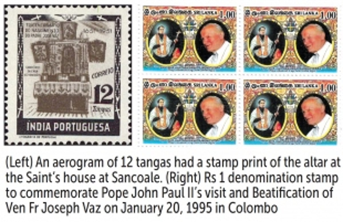 The philatelic journey of St Joseph Vaz