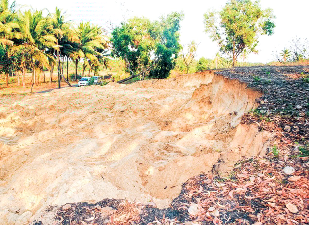The sand dune which was destroyed by the Mumbai-based builder.