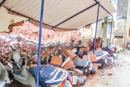 The seven two-wheelers that were damaged.