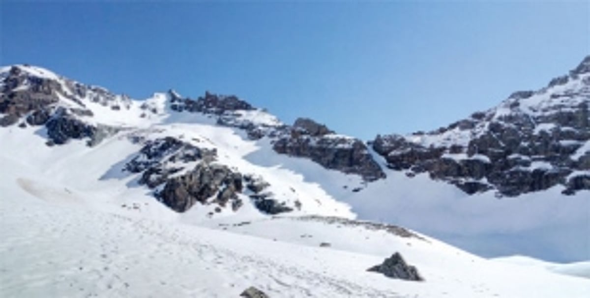 The sky was his roof, the snow was his bed