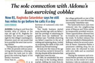 The sole connection with Aldona’s  last-surviving cobbler