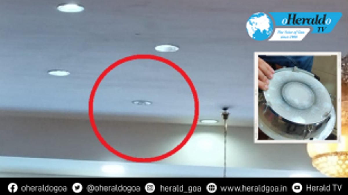 The students attending the World Youth Skills Day event at Ravindra Bhavan hall were hit by a light cover that fell from the ceiling.
