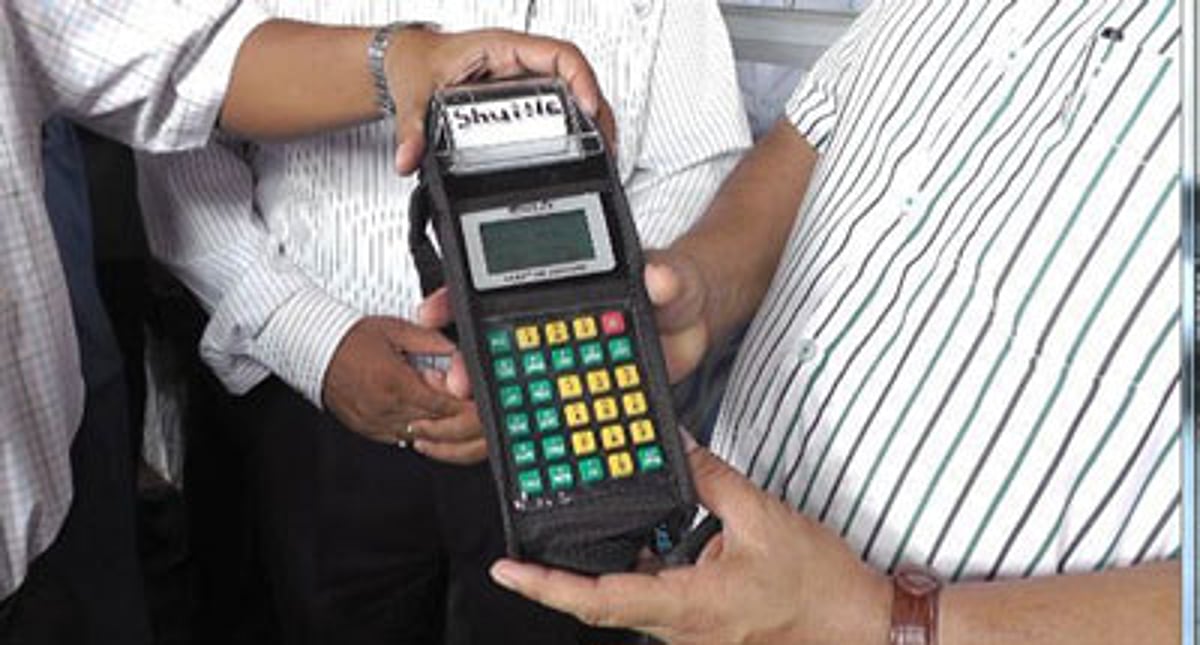The ticket issuing machine which was launched by the KTC on Wednesday
