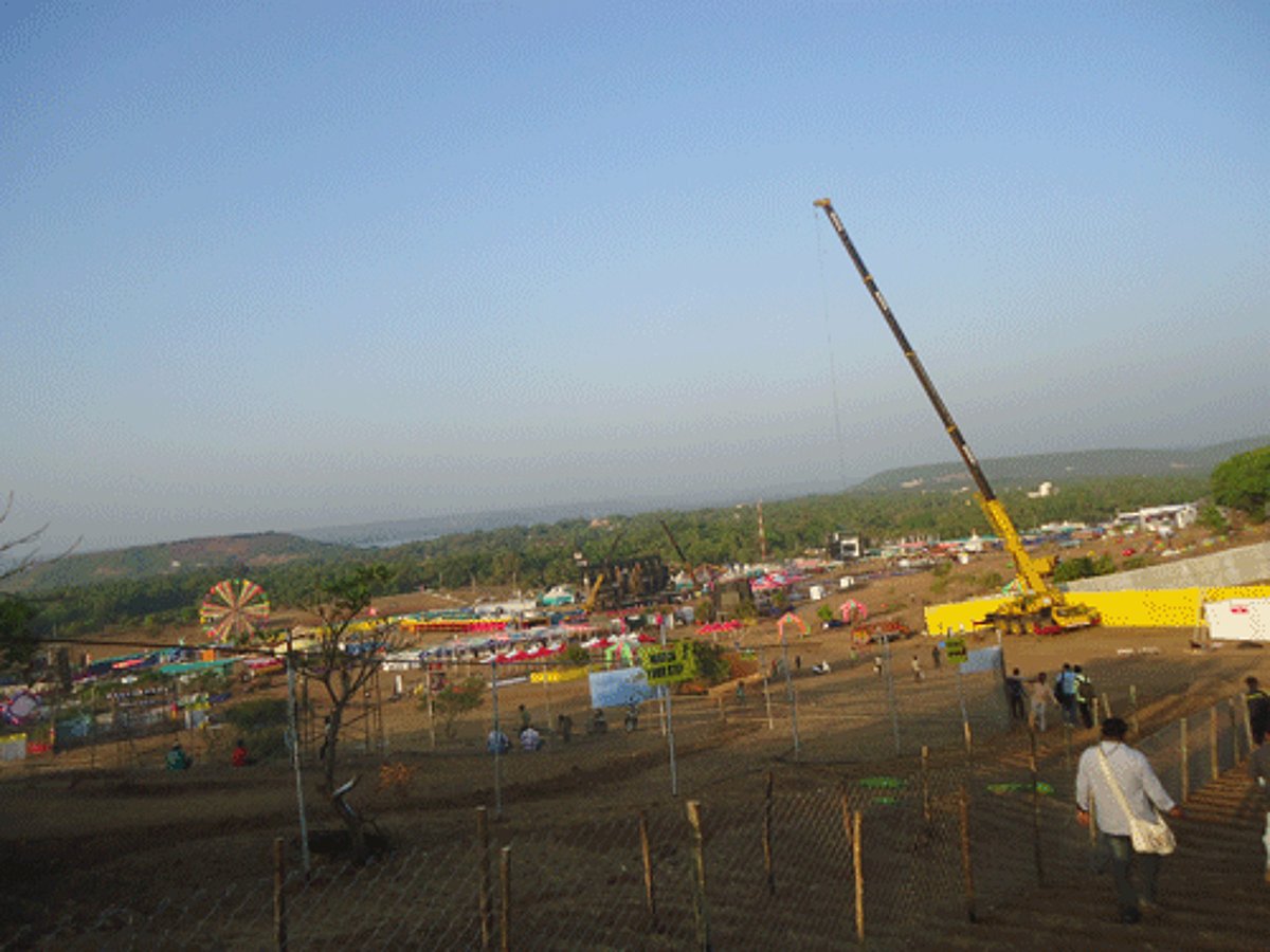 The venue of the Sunburn Festival at Vagator that gets underway today.