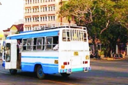 There are bus stops  but no buses