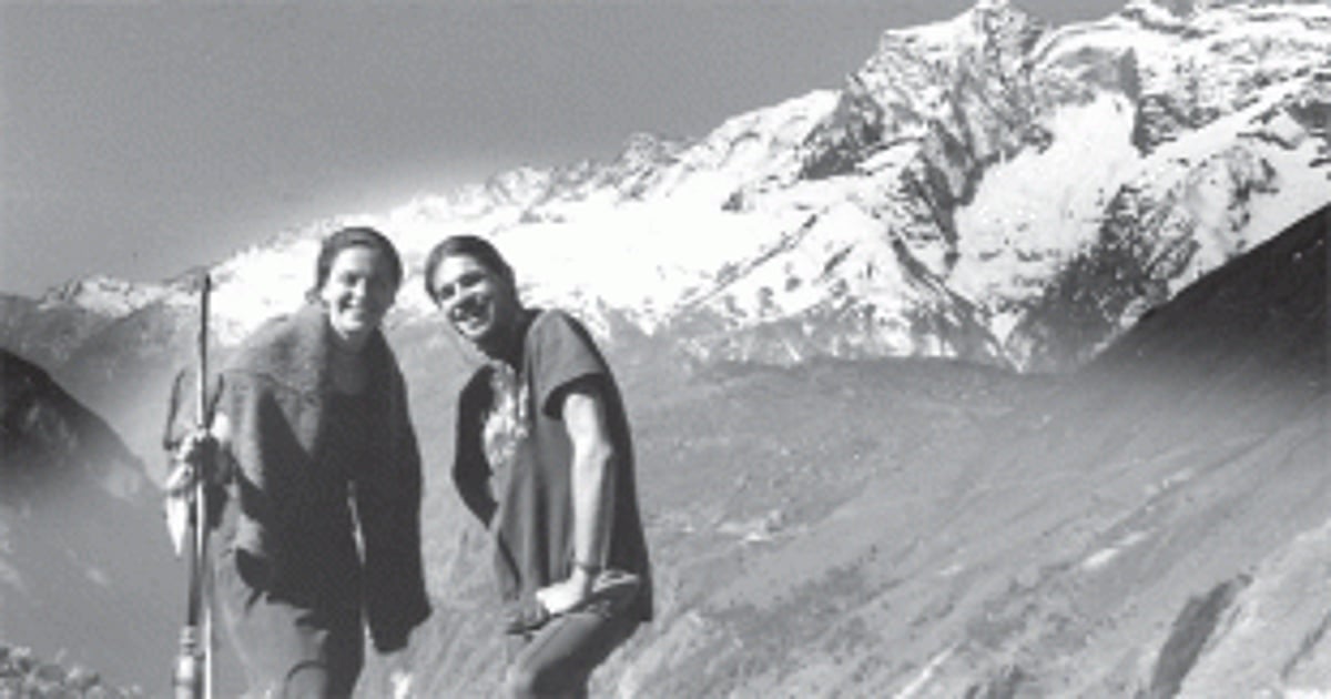 They met on Valentine’s Day while hiking in the Himalayas