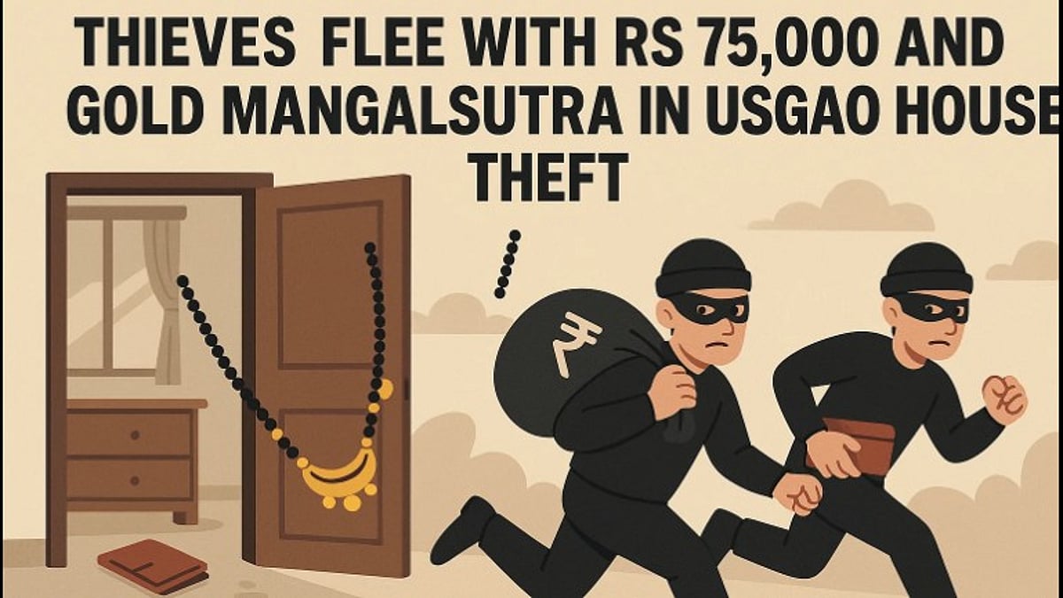 Thieves Flee With Rs 75,000 and Gold Mangalsutra in Usgao House Theft