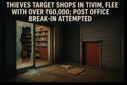 Thieves Target Shops in Tivim, Flee with Over ₹60,000; Post Office Break-In Attempted