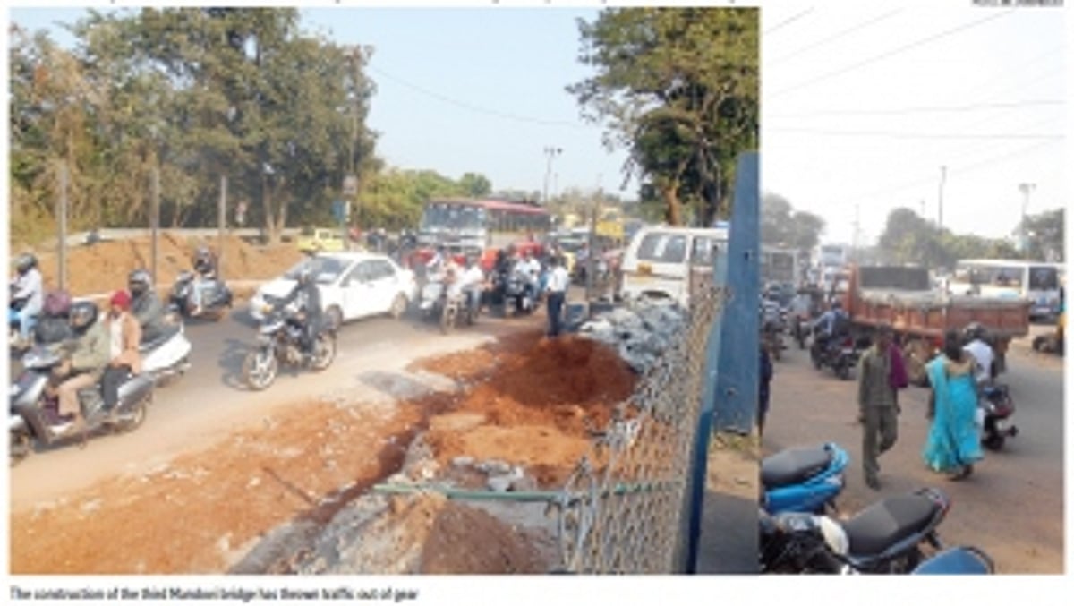 Third Mandovi bridge construction:  A nightmare for commuters