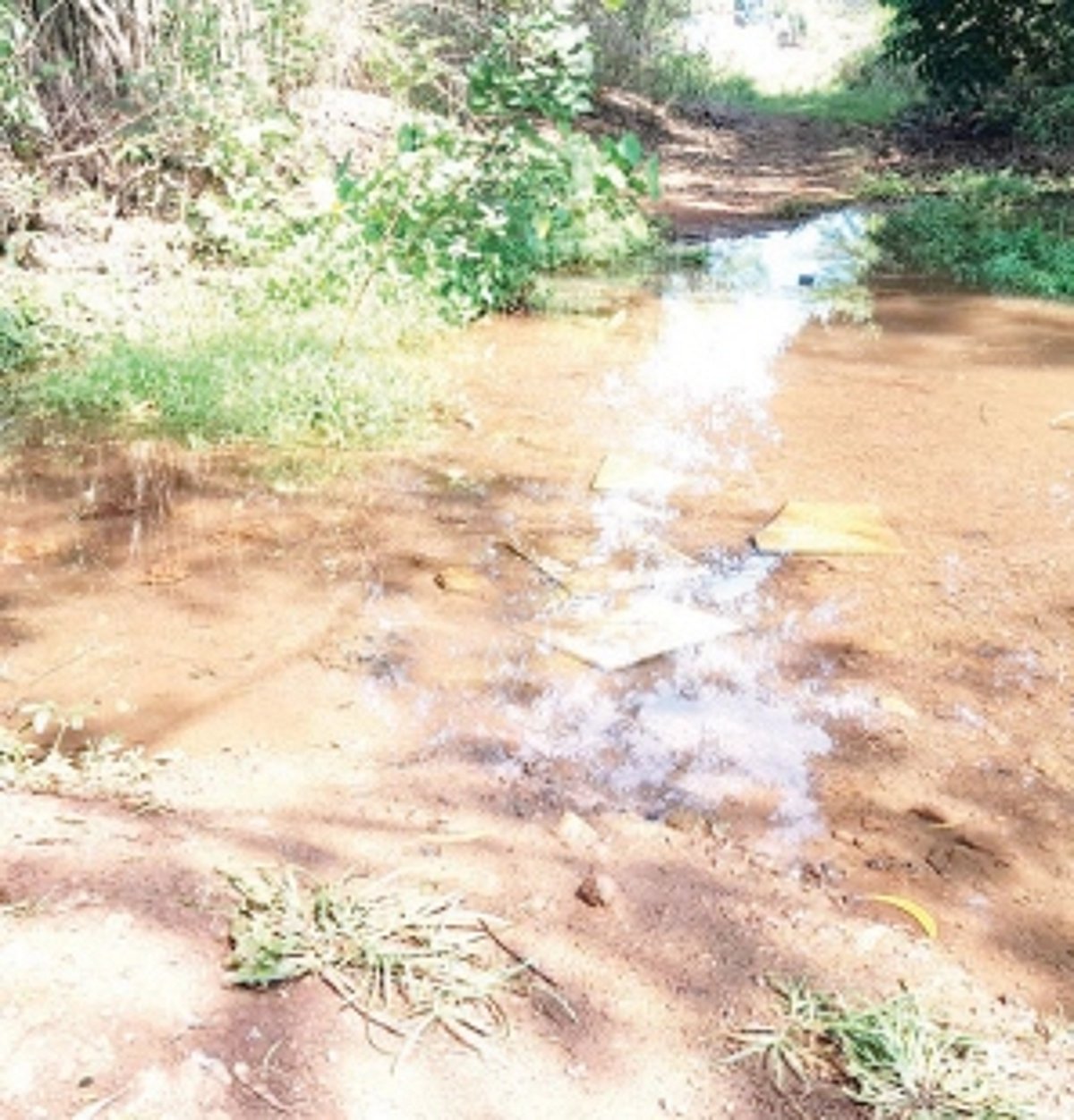 Thousands of litres of water going down  the drain in Raia for two years