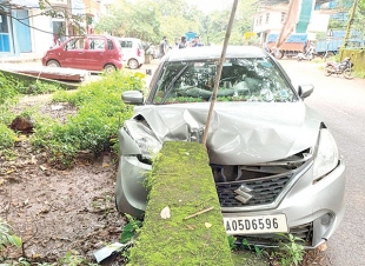 Three accidents, two drivers suffer injuries; in one, a cow mowed down