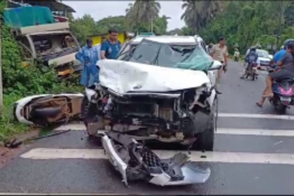 Three injured in a multi-vehicular accident at Dramapur, Salcete
