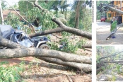 Thunder showers damage homes, cause blackout in Quepem and Curchorem