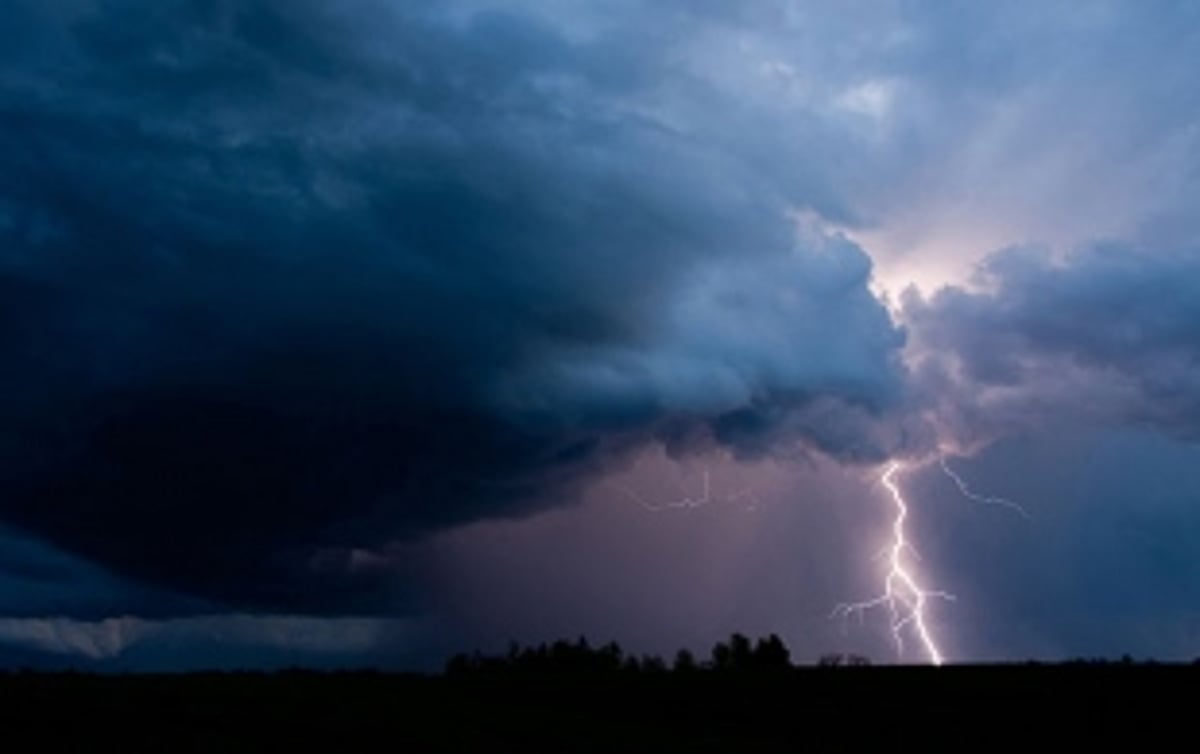 Thunderstorms forecast for next two days