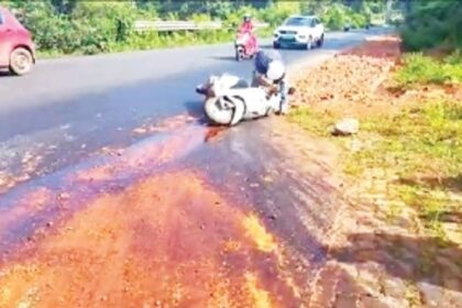 Timely action prevents accidents as tanker spills oil in Kundaim