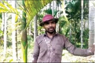 To deal with shortage of coconut pluckers, a Ponda farmer is showing others the solution by 'climbing up'