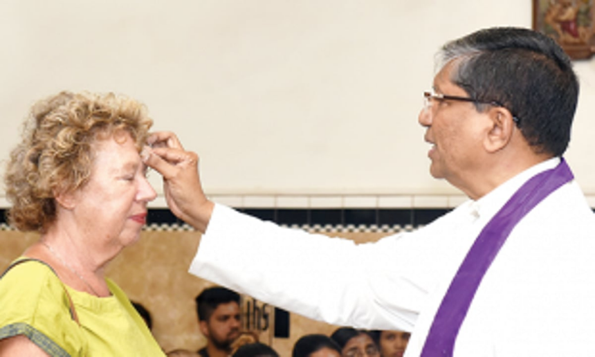 Touch-free Ash Wednesday in a pandemic