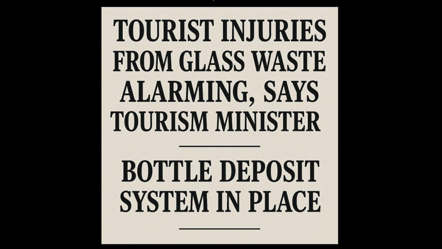 Tourist Injuries from Glass Waste Alarming, Says Tourism Minister; Bottle Deposit System in Place 1 Tourist Injuries from Glass Waste Alarming, Says Tourism Minister; Bottle Deposit System in Place