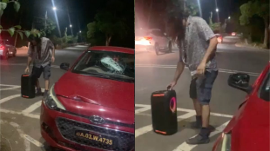 Tourist's Chaotic Road Behaviour in Siolim-Morjim Draws Attention to Drunk Driving Menace