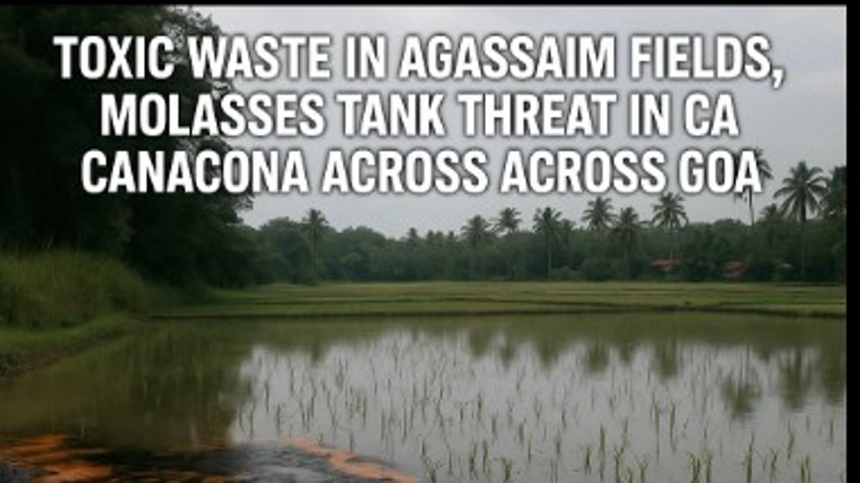Toxic Waste in Agassaim Fields, Molasses Tank Threat in Canacona Raise Alarm Across Goa 1 Toxic Waste in Agassaim Fields, Molasses Tank Threat in Canacona Raise Alarm Across Goa