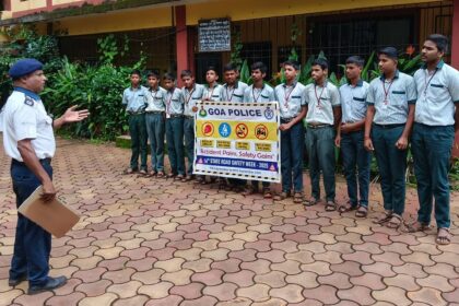 Traffic Cell Pernem Conducts Road Safety Awareness Programmes for Students