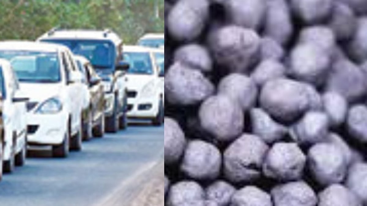 Traffic chaos as iron pellets mistaken for gold on Margao bypass