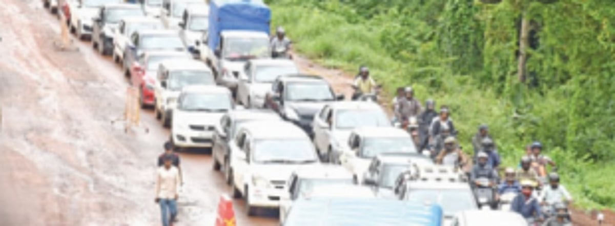 Traffic diversion in Margao