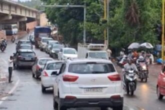 Traffic jams are a regular feature at Chimbel junction